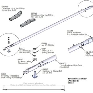 Back-Stay complete Assembly (Anodised Hard)
