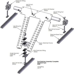 Foot Stretcher Assembly Complete (Unanodised)